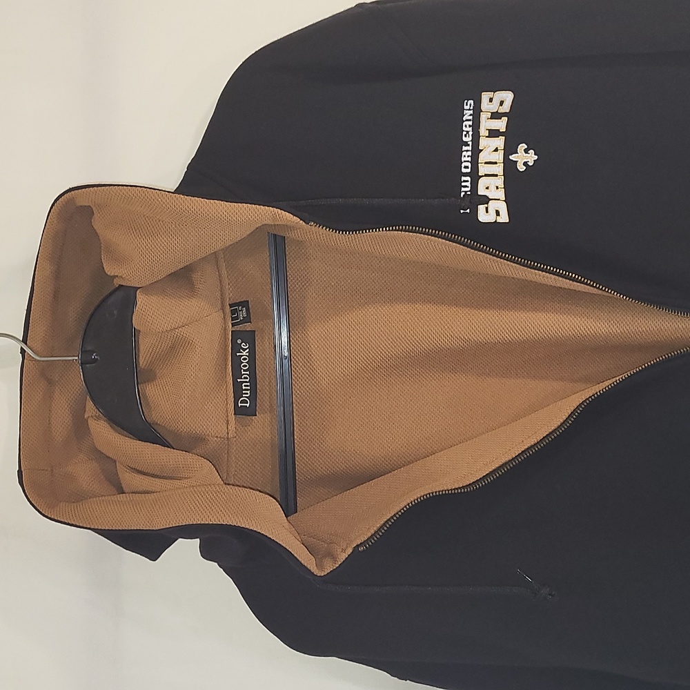 NWOT Mens Dunbrooke New Orleans Saints Black Jacket (L)